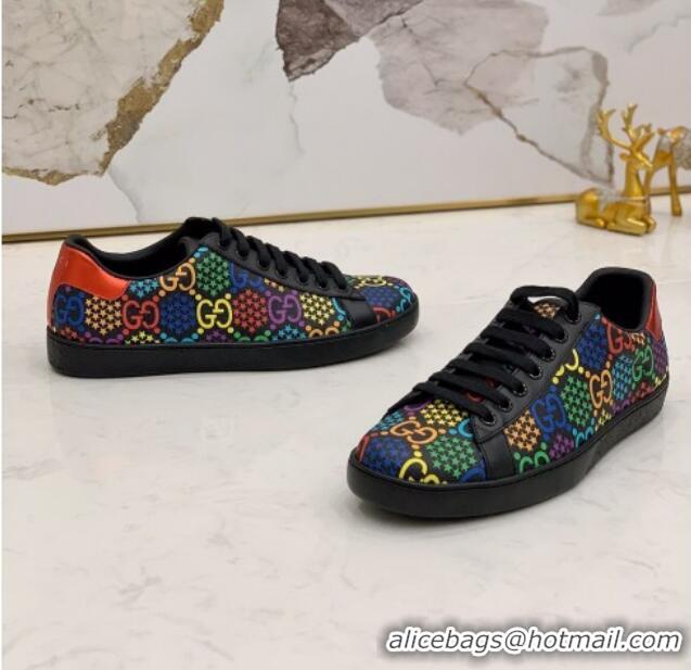 Best Price Gucci GG Star Psychedelic Ace Sneakers 610086 Black 2020