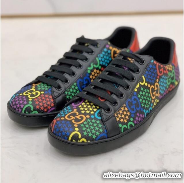 Best Price Gucci GG Star Psychedelic Ace Sneakers 610086 Black 2020