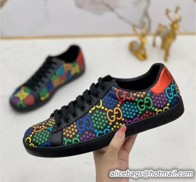 Best Price Gucci GG Star Psychedelic Ace Sneakers 610086 Black 2020