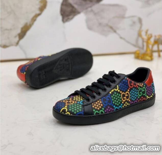 Best Price Gucci GG Star Psychedelic Ace Sneakers 610086 Black 2020