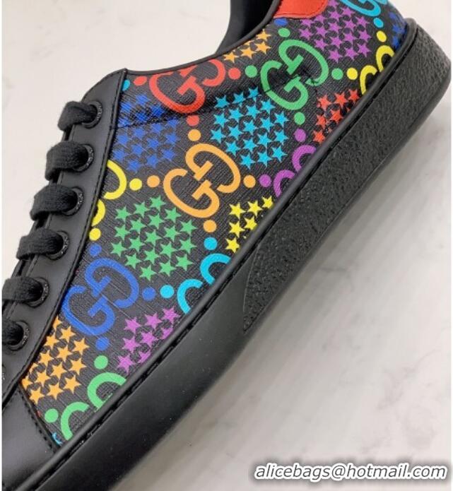 Best Price Gucci GG Star Psychedelic Ace Sneakers 610086 Black 2020