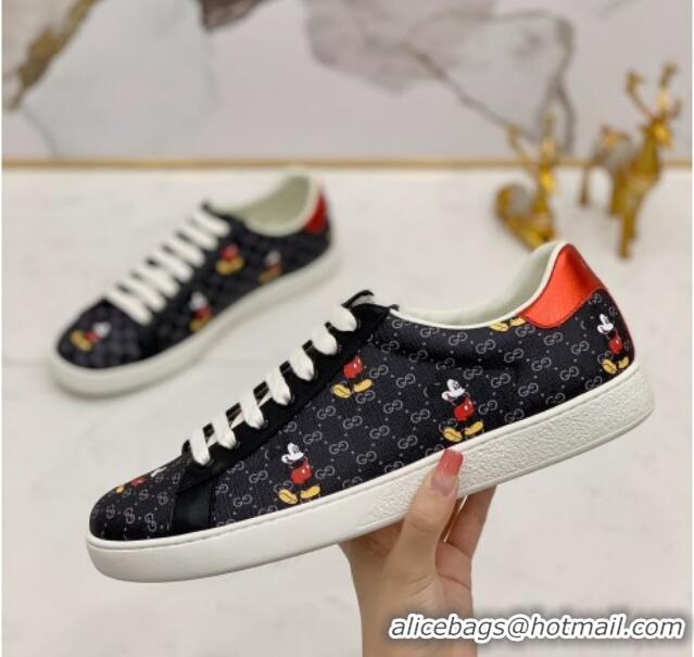 Classic Hot Gucci Disney x Gucci Mickey Mouse Ace Sneakers 71409 Black 2020