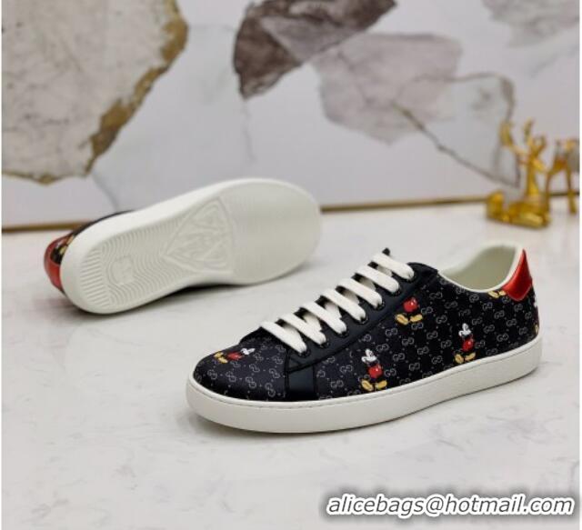 Classic Hot Gucci Disney x Gucci Mickey Mouse Ace Sneakers 71409 Black 2020