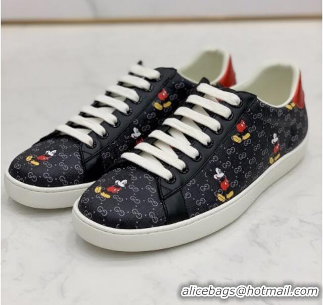 Classic Hot Gucci Disney x Gucci Mickey Mouse Ace Sneakers 71409 Black 2020