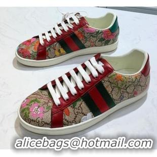 Shop Cheap Gucci GG Flora Ace Sneakers 603172 Red 2020