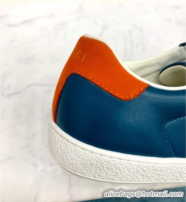 Good Product Gucci GG Flora Ace Sneakers 603172 Blue/Orange 2020