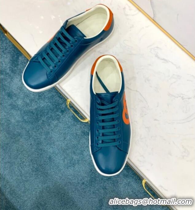 Good Product Gucci GG Flora Ace Sneakers 603172 Blue/Orange 2020