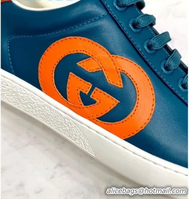 Good Product Gucci GG Flora Ace Sneakers 603172 Blue/Orange 2020