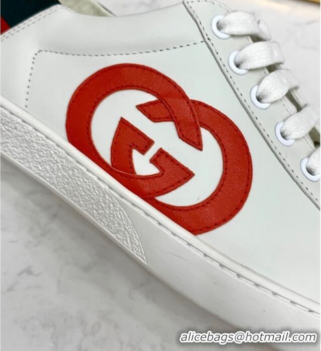 Trendy Design Gucci Web Leather Ace Sneakers with Interlocking G 603172 White 2020