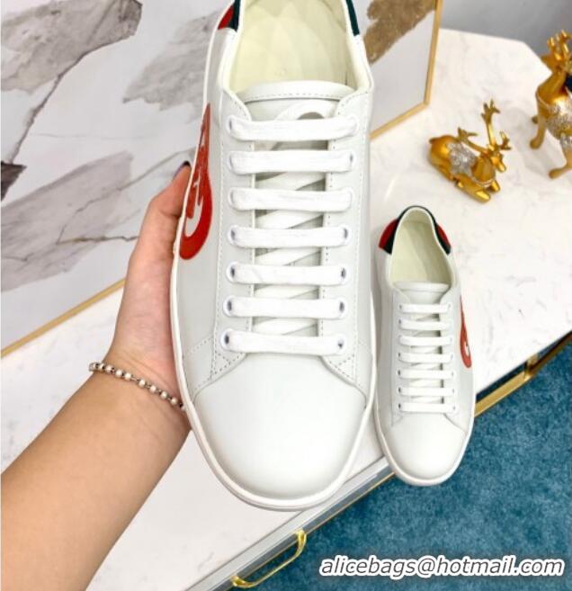 Trendy Design Gucci Web Leather Ace Sneakers with Interlocking G 603172 White 2020