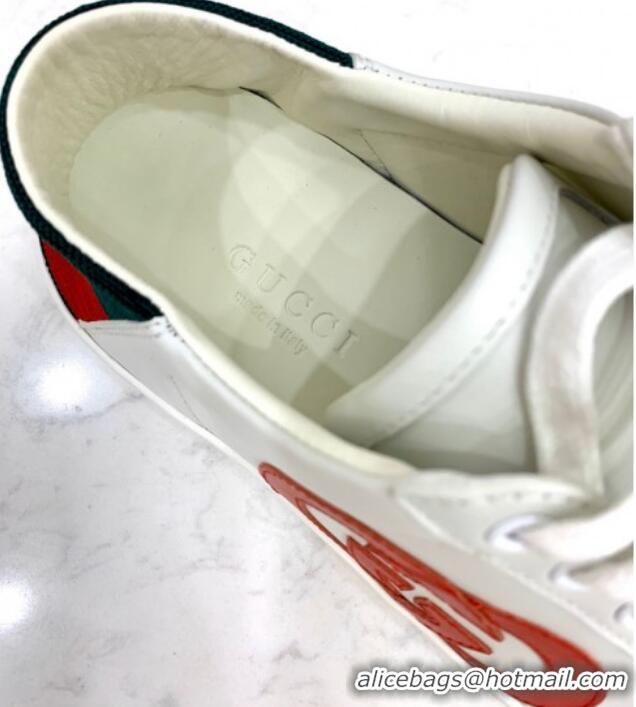 Trendy Design Gucci Web Leather Ace Sneakers with Interlocking G 603172 White 2020