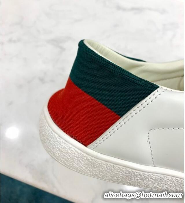 Trendy Design Gucci Web Leather Ace Sneakers with Interlocking G 603172 White 2020