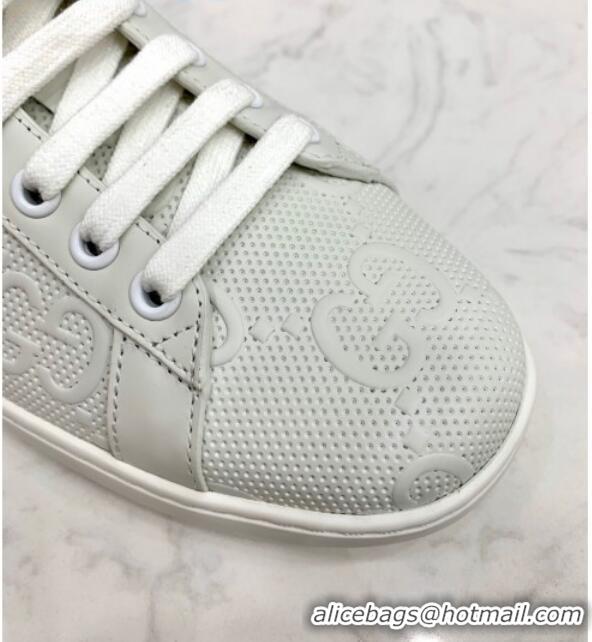 Fashion Gucci GG Mesh Leather Ace Sneakers 71424 White 2020