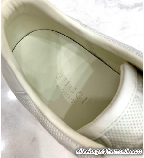 Fashion Gucci GG Mesh Leather Ace Sneakers 71424 White 2020