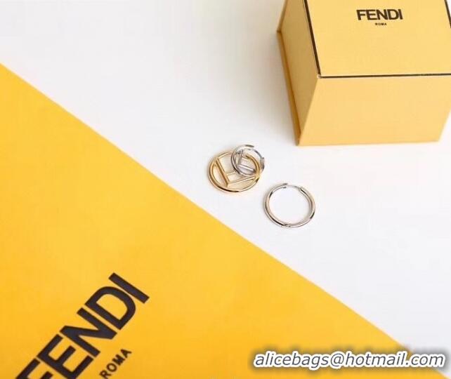 Low Cost Fendi F Is Fendi Separate Hoope Earrings F2850 Gold/Silver 2020