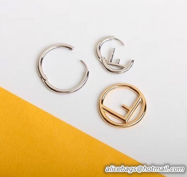 Low Cost Fendi F Is Fendi Separate Hoope Earrings F2850 Gold/Silver 2020