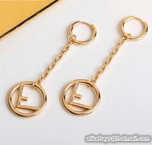 Buy Cheapest Fendi F Is Fendi Long Earrings F2851 Gold 2020