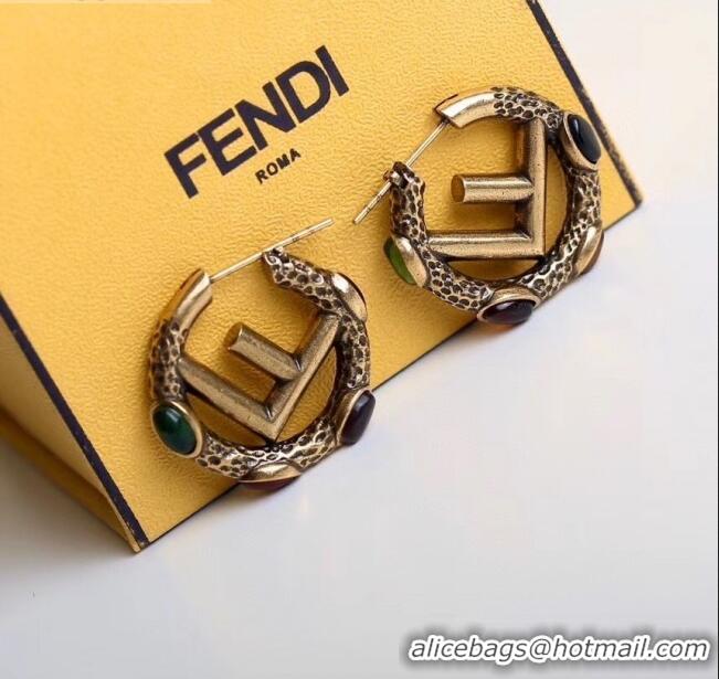 Top Design Fendi Vintage F Is Fendi Hoop Earrings F2853 2020