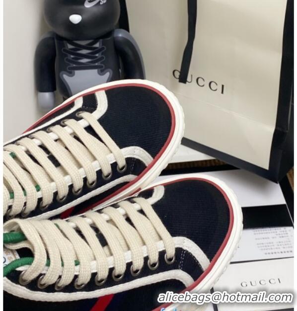 Low Price Gucci Tennis 1977 High Top Sneakers in Black Canvas 72019 2020