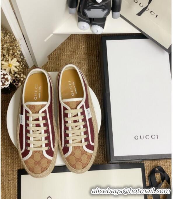 Latest Gucci GG Fabric Label Espadrille Sneakers 72020 Beige 2020