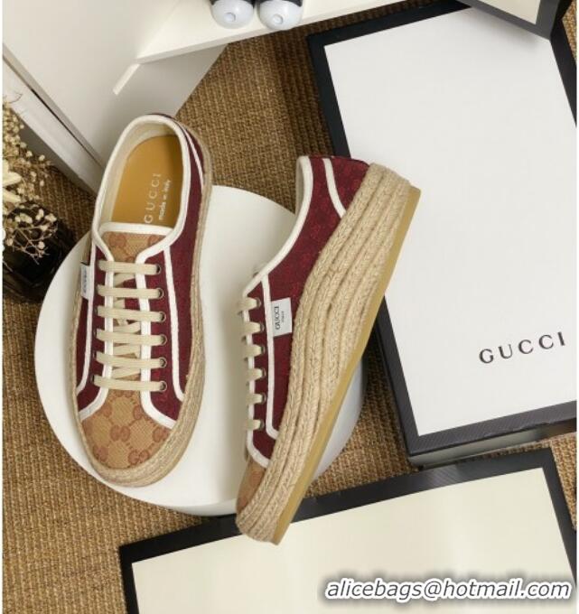 Latest Gucci GG Fabric Label Espadrille Sneakers 72020 Beige 2020