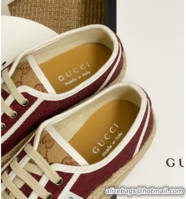 Latest Gucci GG Fabric Label Espadrille Sneakers 72020 Beige 2020