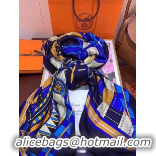 Best Price Hermes Silk and Cashmere Square Scarf 140x140cm H2080825 Blue 2020