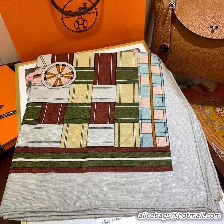 Luxury Classic Hermes Silk and Cashmere Square Scarf 140x140cm H2080826 2020