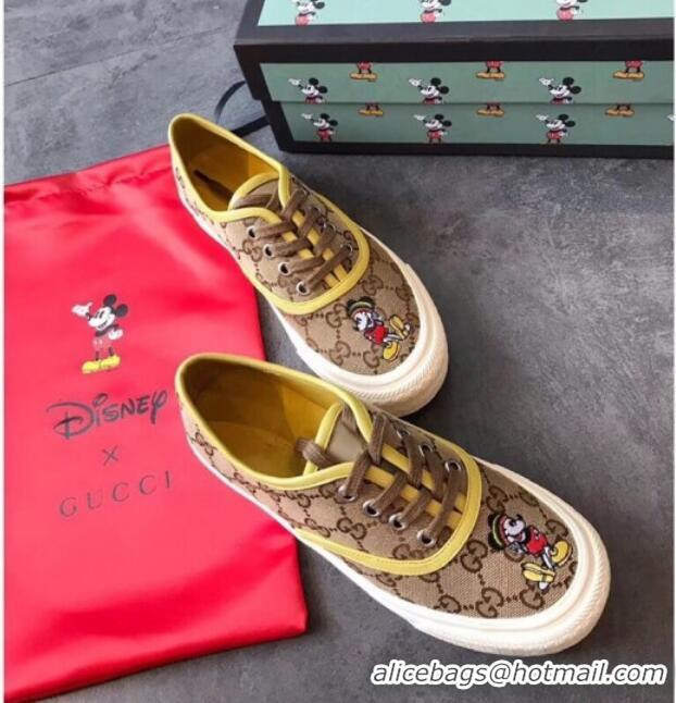 Charming Disney x Gucci GG Sneakers 72728 Yellow 2020