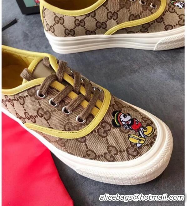 Charming Disney x Gucci GG Sneakers 72728 Yellow 2020