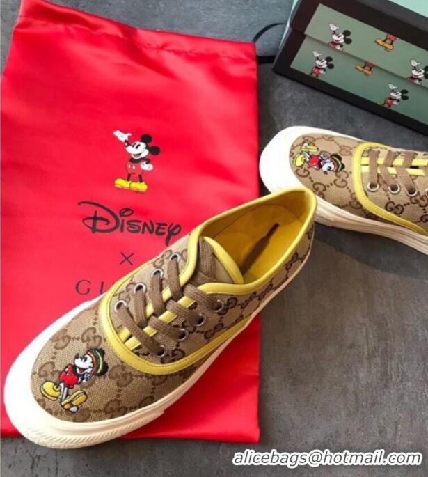 Charming Disney x Gucci GG Sneakers 72728 Yellow 2020