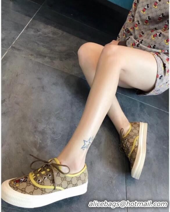 Charming Disney x Gucci GG Sneakers 72728 Yellow 2020