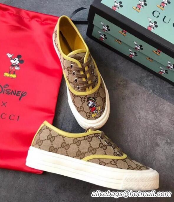 Charming Disney x Gucci GG Sneakers 72728 Yellow 2020