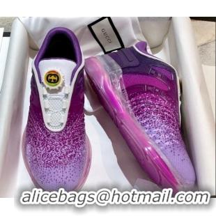 Luxury Gucci Ultrapace R Sneakers 81745 Purple/White 2020