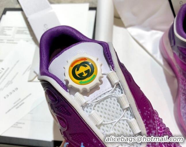 Luxury Gucci Ultrapace R Sneakers 81745 Purple/White 2020