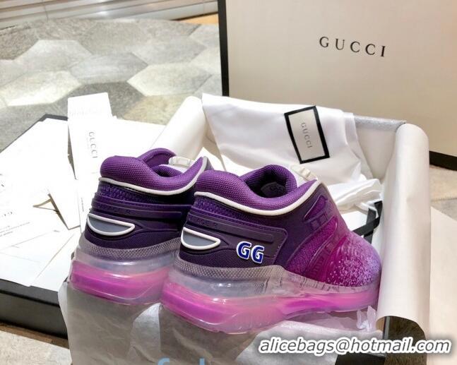 Luxury Gucci Ultrapace R Sneakers 81745 Purple/White 2020