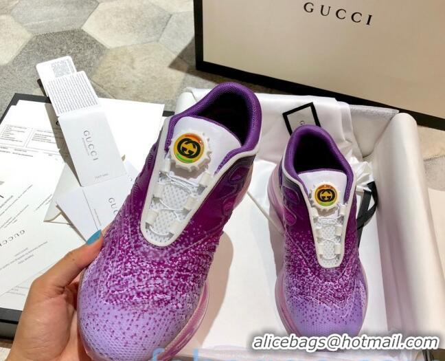 Luxury Gucci Ultrapace R Sneakers 81745 Purple/White 2020