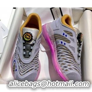 Practical Gucci Ultrapace R Sneakers 81745 Grey/Yellow 2020