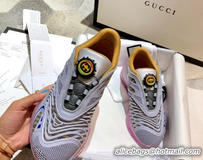 Practical Gucci Ultrapace R Sneakers 81745 Grey/Yellow 2020