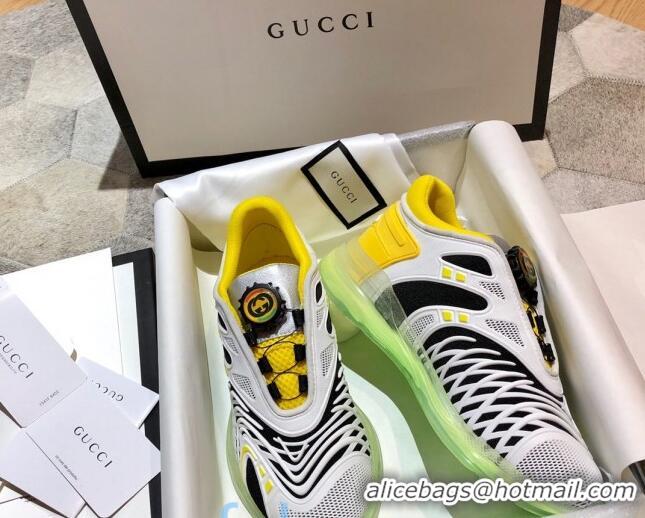 Original Cheap Gucci Ultrapace R Sneakers 81745 White/Black/Yellow 2020