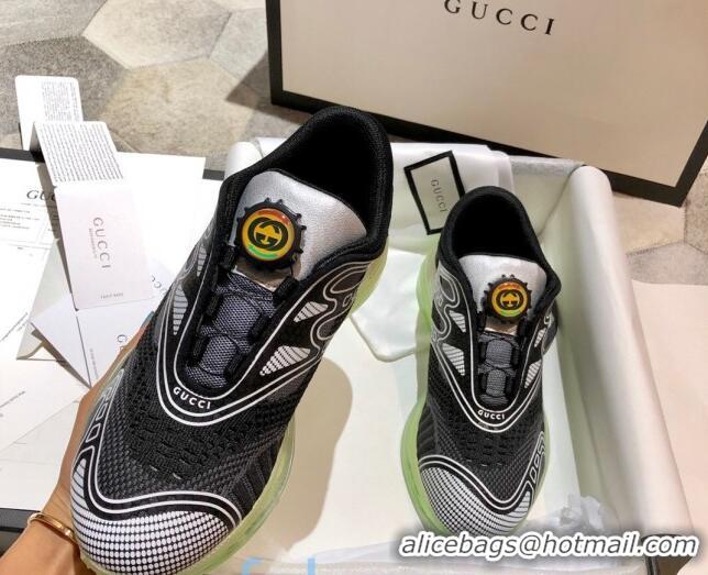 Best Price Gucci Ultrapace R Sneakers 81745 Black/Silver 2020