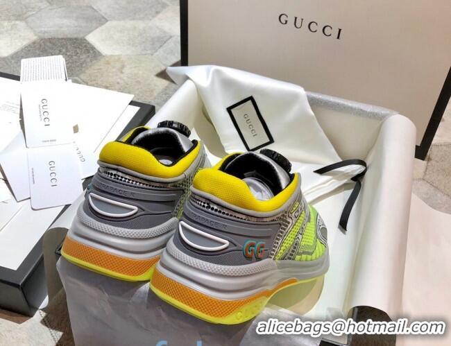 Best Price Gucci Ultrapace R Sneakers 81745 Silver/Yellow2020