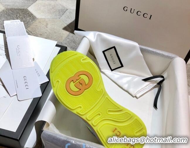 Best Price Gucci Ultrapace R Sneakers 81745 Silver/Yellow2020