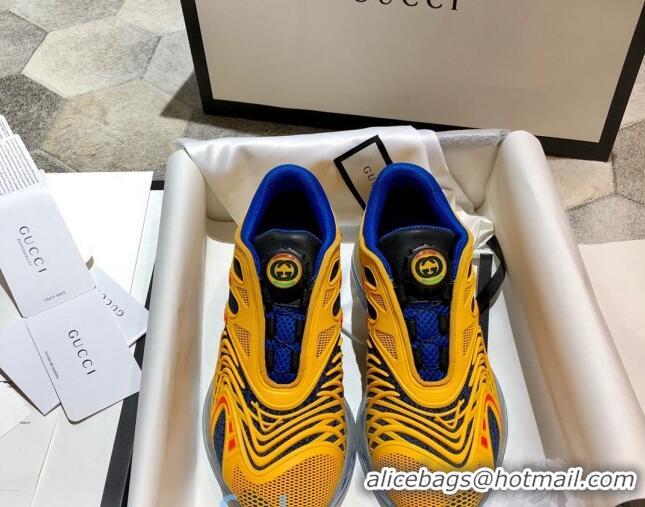 Best Price Gucci Ultrapace R Sneakers 81745 Yellow/Blue 2020