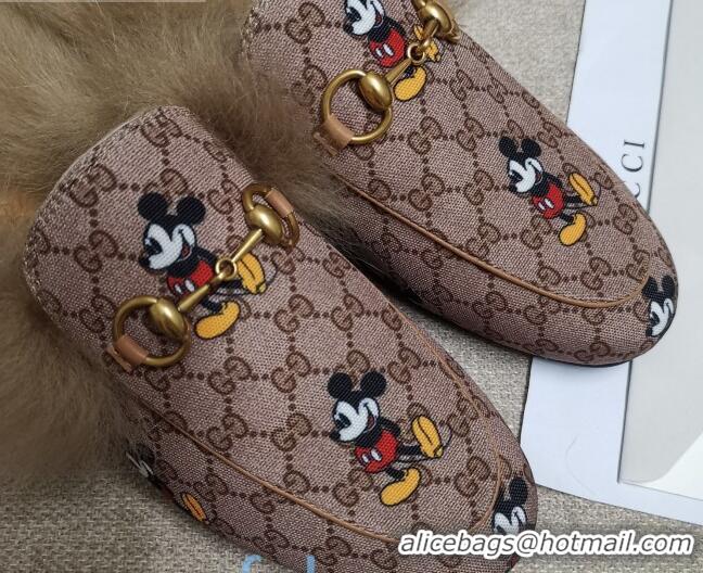 Good Product Disney x Gucci Princetown Canvas Wool Slipper 81831 2020