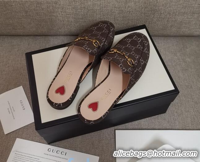 Top Grade Disney x Gucci Princetown GG Silver Lamé Slipper 475094 Brown 2020