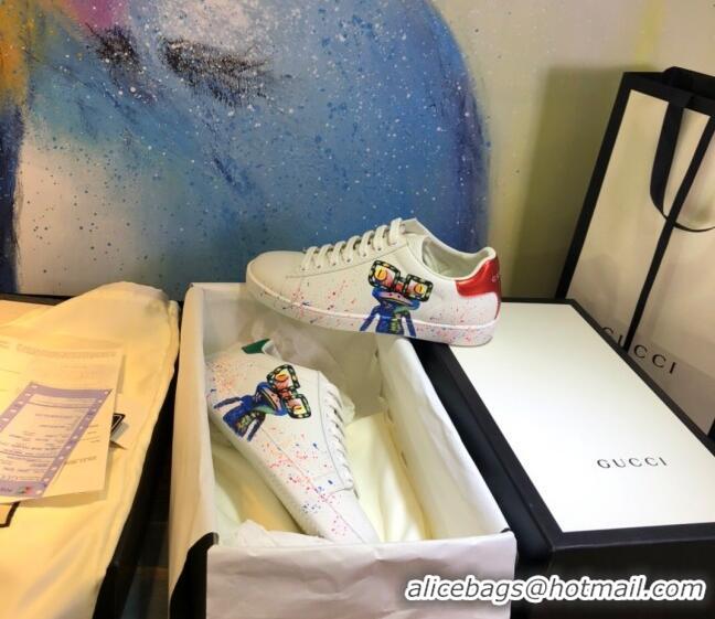 Best Price Gucci Ace Sneakers in Luminous Print Silky Calfskin 83101