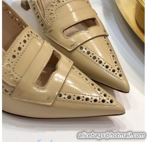 Classic Hot Dior Boy-D Perforated Calfskin CD Slingback Pumps 80mm Heel 080514 Nude 2020