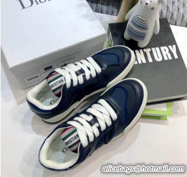 Luxury Dior Travel Sneakers in Camouflage Calfskin 80736 Blue 2020