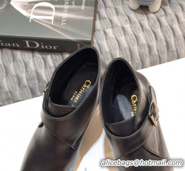 Charming Dior J'Adior Swing Leather Point-toe Pumps with Belt Buckle 00952 Black